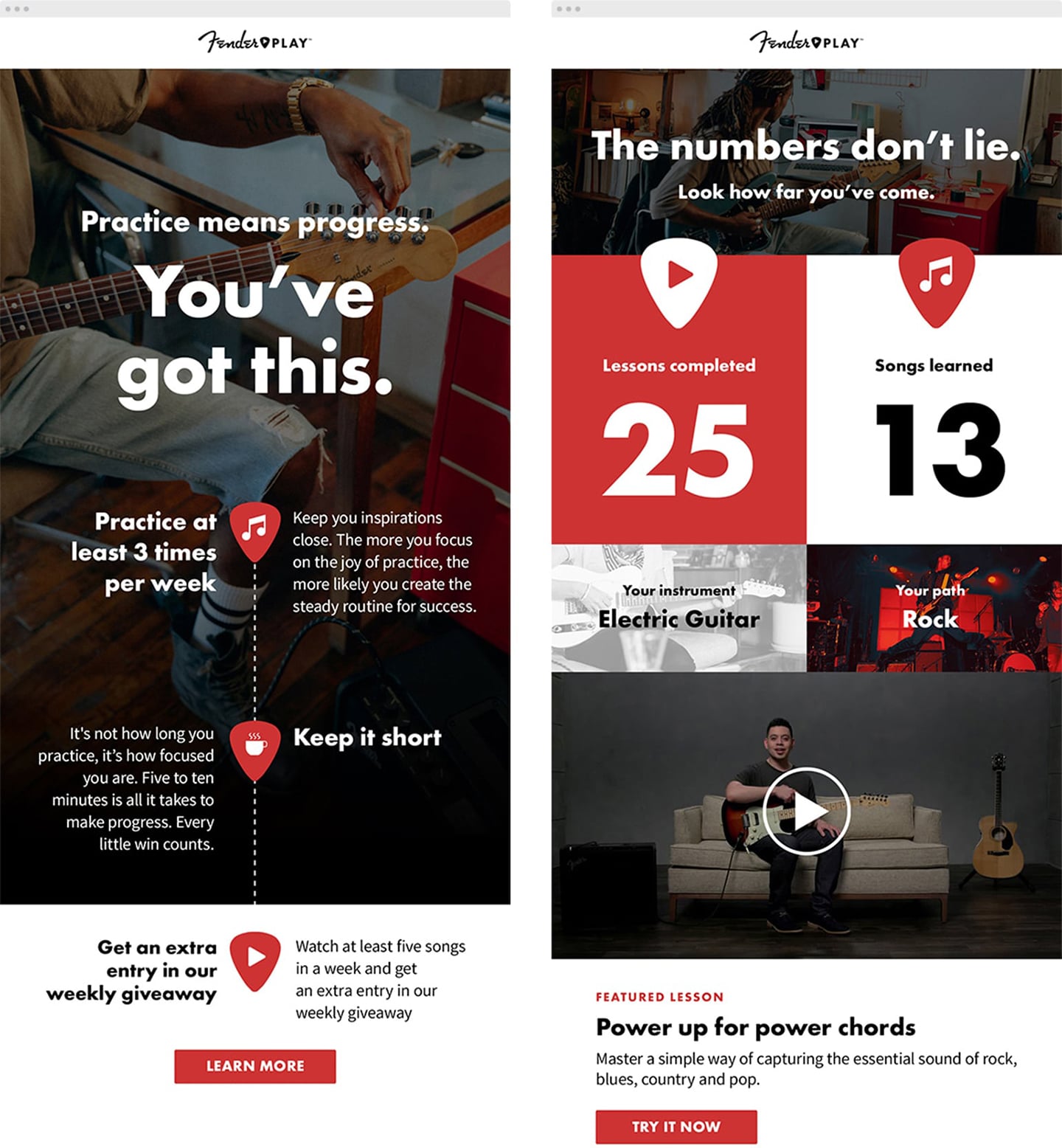 Fender Play Onboarding Emails Piece 2